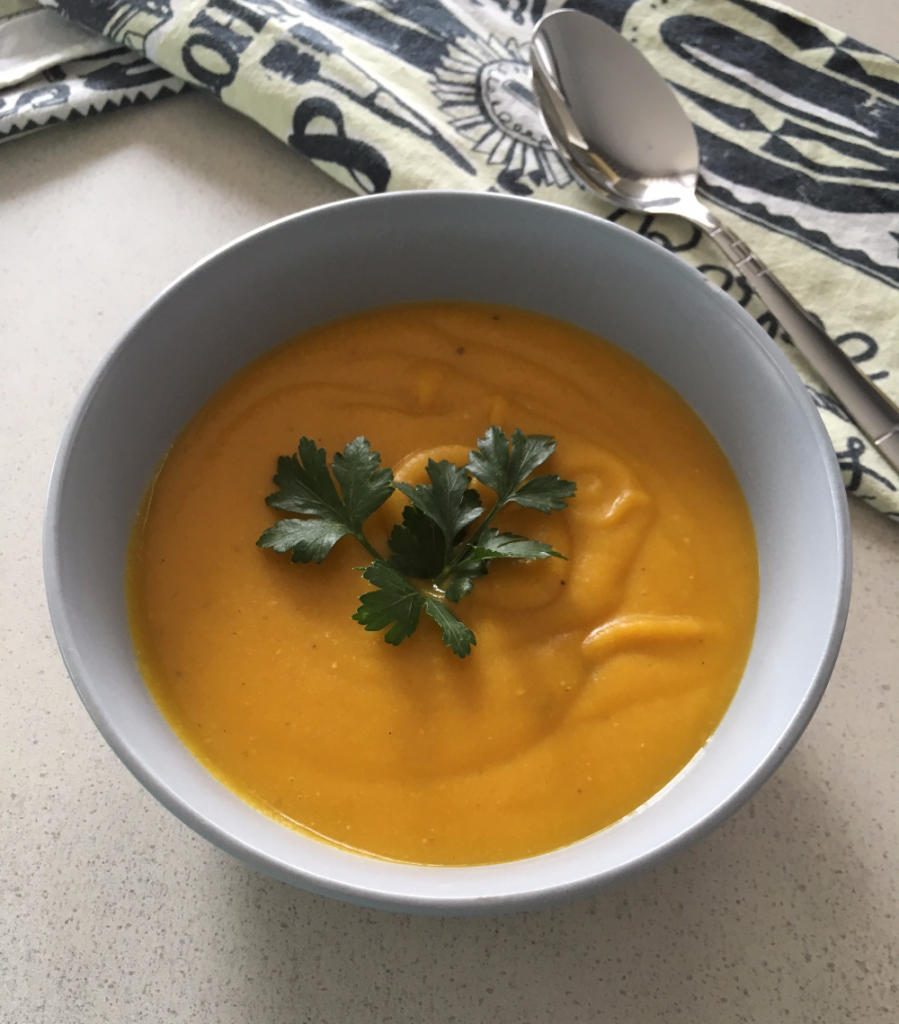 Pumpkin Sweet Potato and Lentil Soup